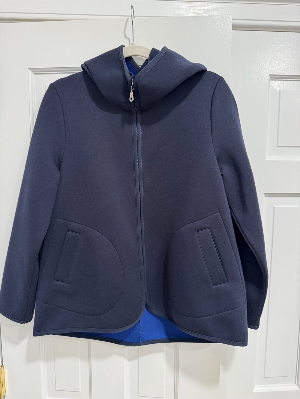 Navy Hooded Zip-Up